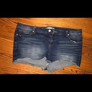 Plus size jean shorts